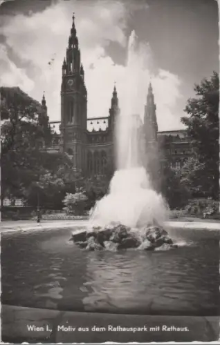 Österreich - Österreich - Wien - Motiv aus dem Rathauspark mit Rathaus - 1963
