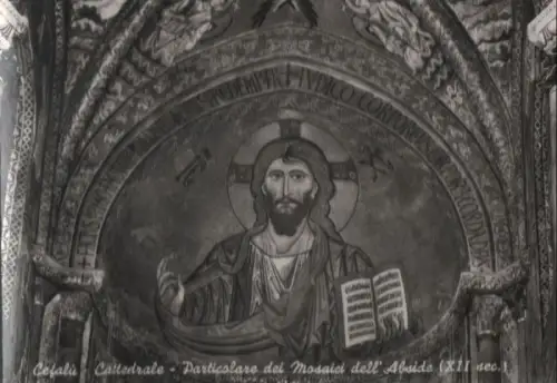 Italien - Italien - Cefalu - Cattedrale, Particolare dei Mosaici dell Abside - ca. 1965