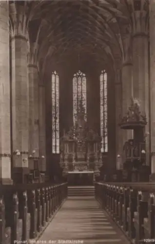 Pirna - Inneres der Stadtkirche - 1937