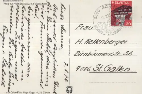 Schweiz - Maderanertal - Schweiz - Weg zur Hüfihütte