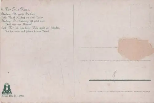 Wilhelm Tell vor Tells Haus