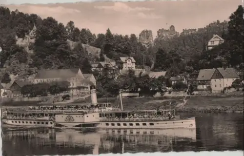 Rathen - mit Elbdampfer Leipzig - 1962