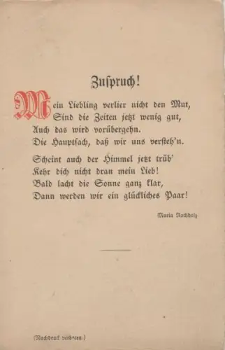 Sinnspruch - Zuspruch