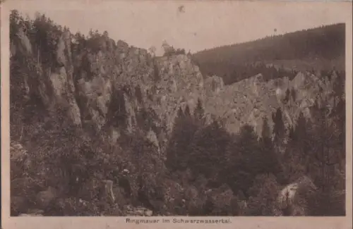 Zöblitz - Ringmauer im Schwarzwassertal - ca. 1940