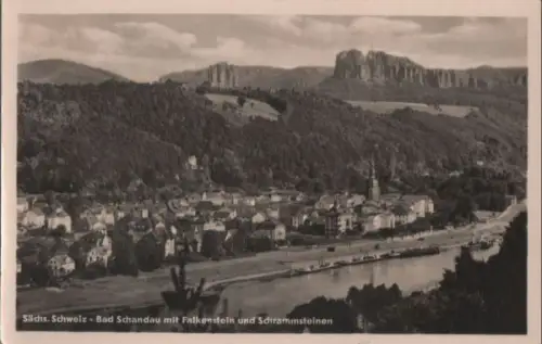 Bad Schandau - mit Falkenstein und Schrammsteinen - 1957