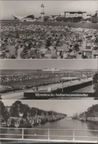 Rostock-Warnemünde - u.a. Promenade mit Strand - 1976