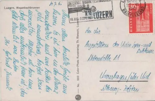 Schweiz - Luzern - Schweiz - Wagenbachbrunnen