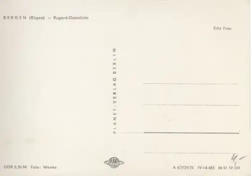 Bergen auf Rügen - Rugard-Gaststätte