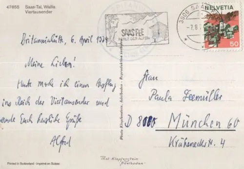 Schweiz - Saas - Schweiz - Tal