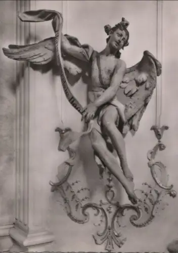 Dießen - Klosterkirche, Gloriaengel über Taufstein - ca. 1960