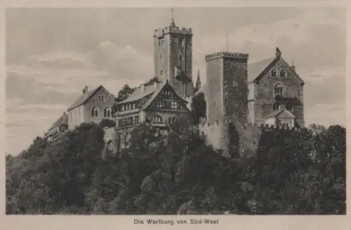 Eisenach - Wartburg von Süd-West - ca. 1950