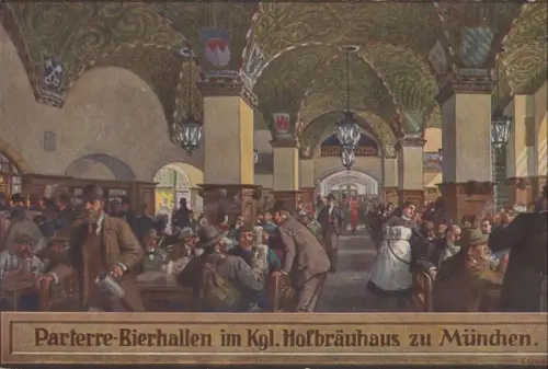 München - Hofbräuhaus, Parterre-Bierhallen