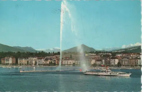 Schweiz - Genf - Schweiz - Montblanc und die Reede