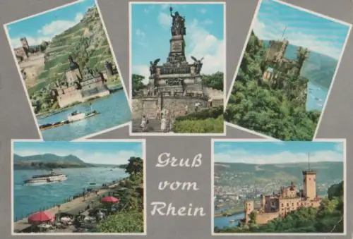 Rüdesheim - Gruß vom Rhein u.a. Kaub - 1963