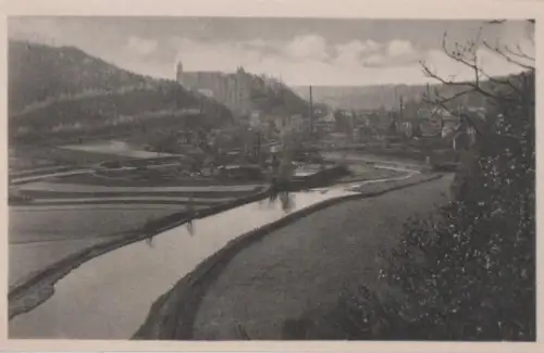 Nossen - Blick auf Schloß und Radigt - ca. 1955