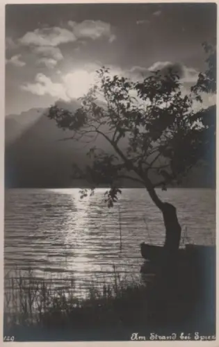 Schweiz - Schweiz - Spiez - Am Strand - ca. 1950