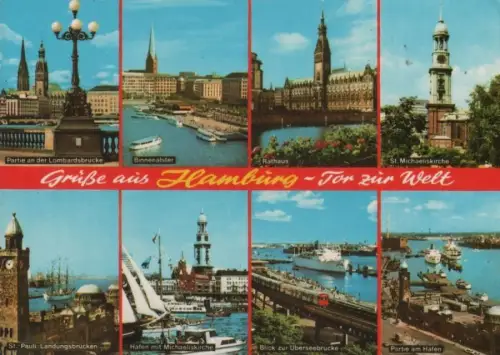 Hamburg - u.a. Partie an der Lombardsbrücke - 1982
