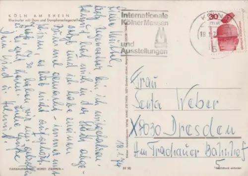 Köln - Rheinufer mit Dom