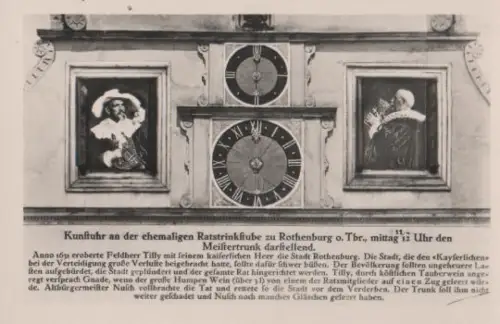 Rothenburg Tauber - Kunstuhr - ca. 1955