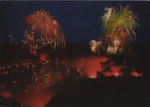 St. Goarshausen - Goarshausen, Rhein in Flammen - ca. 1985
