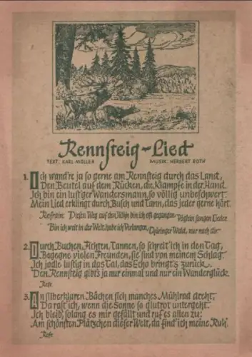 Rennsteig-Lied Textvon Karl Müller