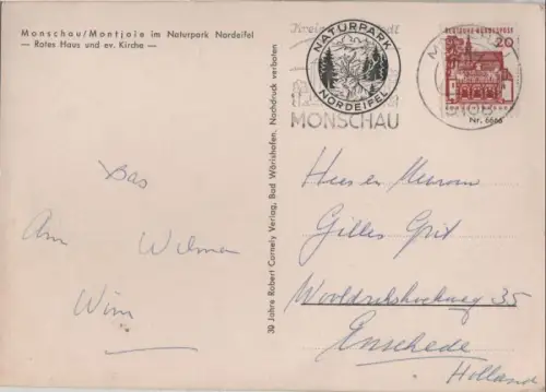 Monschau - Rotes Haus und ev. Kirche