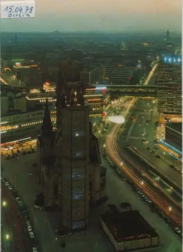 Berlin-Charlottenburg, Europa-Center - Blick vom I-Punkt - 1978