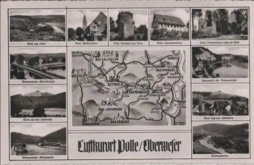 Polle, Weser - u.a. Mittelstraße - ca. 1955