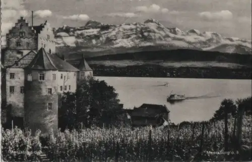 Meersburg - Altes Shcloß mit Altmann und Säntis - 1960