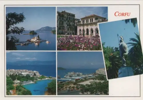 Griechenland - Griechenland - Korfu - 5 Teilbilder - ca. 1990
