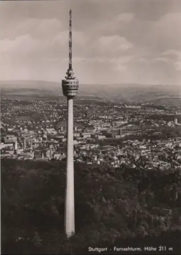 Stuttgart - Fernsehturm, Luftbild - ca. 1965