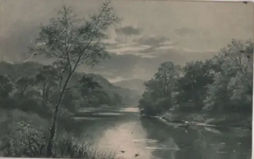 Fluss mit Bootsfahrer