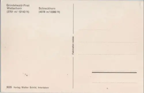 Schweiz - Grindelwald - Schweiz - First - Wetterhorn