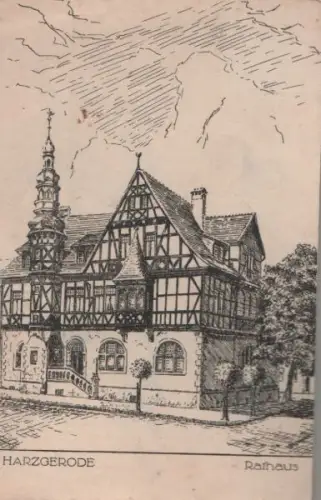Harzgerode - Das neue Rathaus - ca. 1950