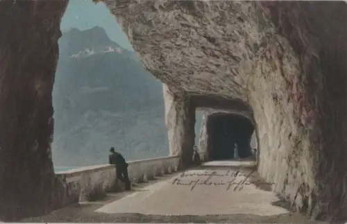 Schweiz - Schweiz - Axenstraße - mit Nieedrbauen - 1909