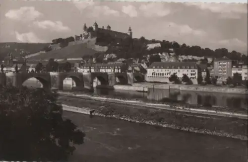 Würzburg - Alte Mainbrücke und Festung - 1966