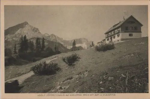 Kreuzeck (Wetterstein) - Adolf-Zöpritzhaus - ca. 1950