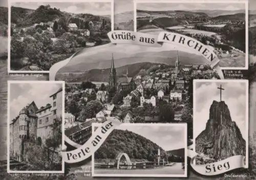 Kirchen, Sieg - u.a. Freibad - ca. 1965