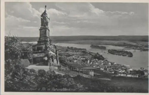 Rüdesheim mit Nationaldenkmal - ca. 1955