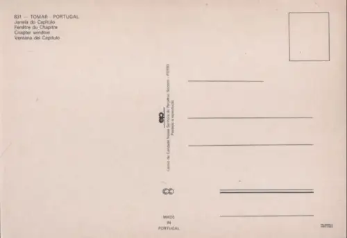 Portugal - Tomar - Portugal - Chapter window