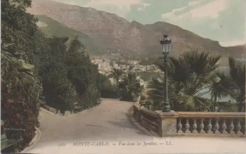 Monaco - Monaco - Monte Carlo - Vue dans les Jardins - ca. 1925