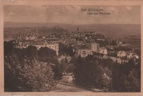 Bad Wildungen - Blick vom Waldhaus - ca. 1935