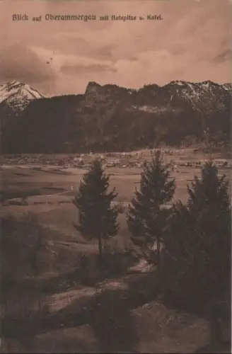 Oberammergau - mit Rotspitze und Kofel - ca. 1935