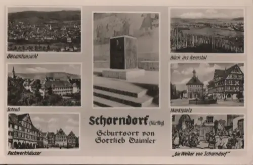 Schorndorf - u.a. Schloß - 1954