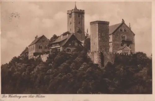 Eisenach - Wartburg von Süd-Westen - 1932