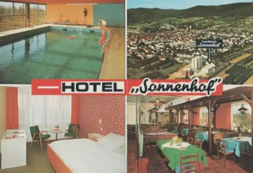 Leutershausen - kleine Klappkarte - Rückseite bedruckt - ca. 1975