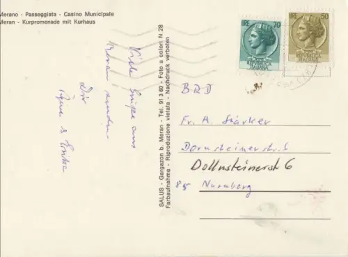 Italien - Meran - Merano - Italien - Kurpromenade