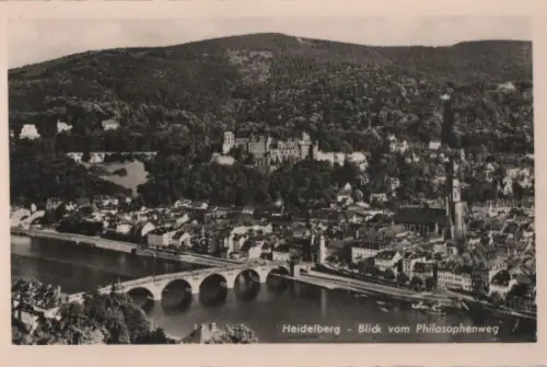 Heidelberg - Blick vom Philosophenweg - ca. 1955