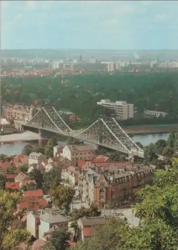 Dresden - Blick zum Blauen Wunder - 1989