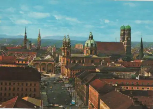 München - Blick auf die Türme der Stadt - ca. 1975